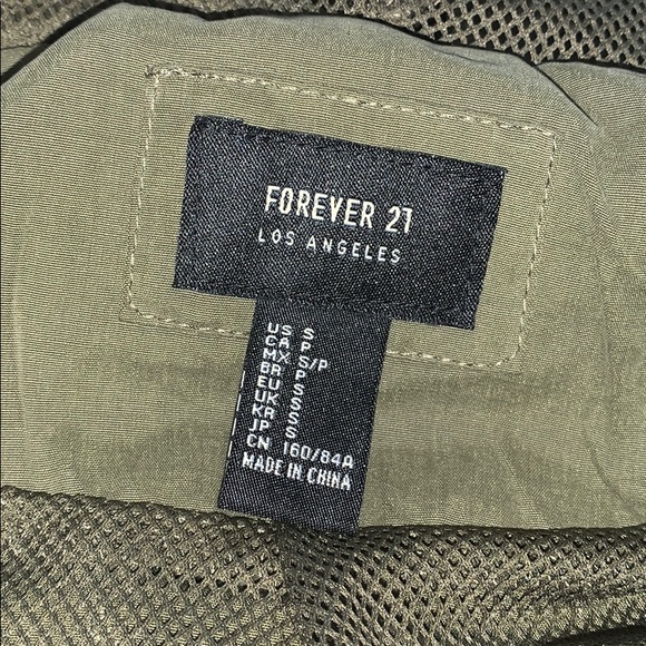 Olive Forever 21 Hooded Pull Ring Jacket - Picture 12 of 14